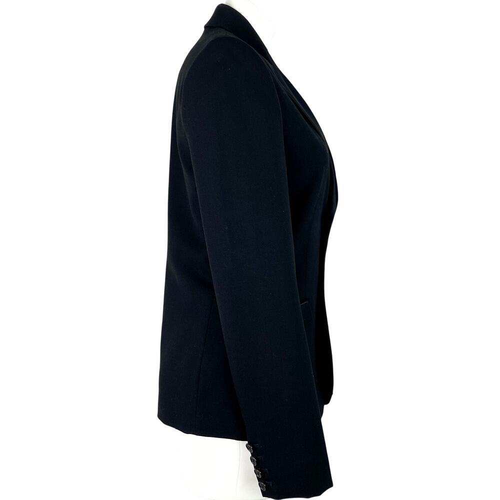 Ralph Ralph Lauren Black 100% Wool Tuxedo Blazer Satin Peak Lapel Vintage M - Picture 6 of 13
